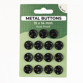 Stláčací gombík METAL 14 mm black