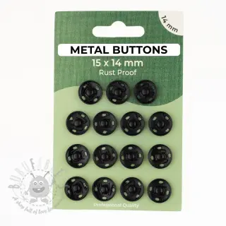 Napki metalowe 14 mm black
