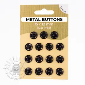 Napki metalowe 12 mm black