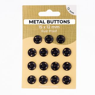 Napki METAL 12 mm black