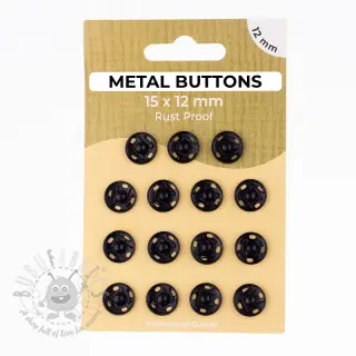 Napki metalowe 12 mm black