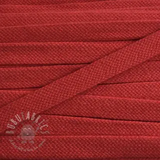 Bawełniany sznur płaski 15 mm red