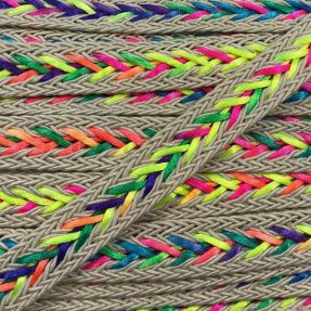 Poliestrowa pleciona linka NEON ecru