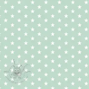 Bawełniana tkanina Petit stars mint