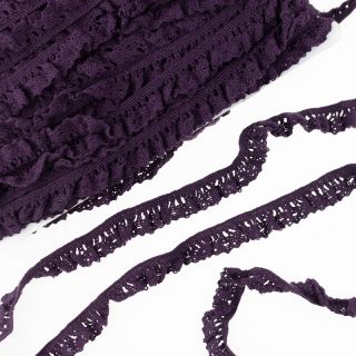 Elastyczna koronka bawełniana violet