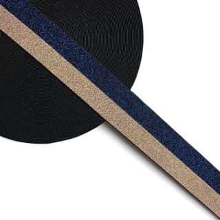 Guma 4 cm Lurex DOU marine champagne