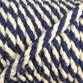 Bawełniany sznur 5 mm blue ecru