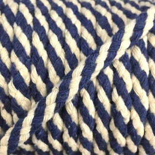 Bawełniany sznur 5 mm blue ecru