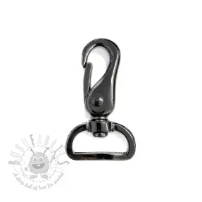 Metalowy karabińczyk 25 mm anthracite