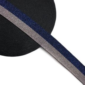 Guma 4 cm Lurex DOU marine grey