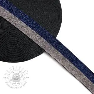 Guma 4 cm Lurex DOU marine grey