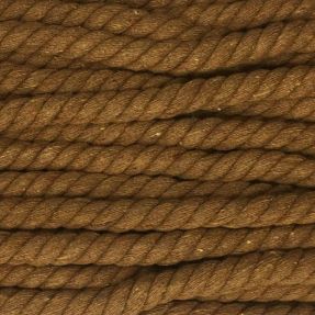 Bavlnená šnúra točená 12 mm hnedá