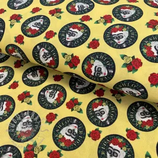 Bawełniana tkanina FRIDA Hearts skull digital print