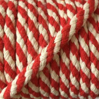 Bavlnená šnúra 5 mm red ecru