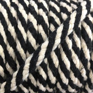 Bawełniany sznur 5 mm black ecru