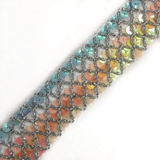 Stuha Sequin MULTI rose