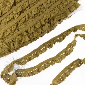 Elastyczna koronka bawełniana golden brown