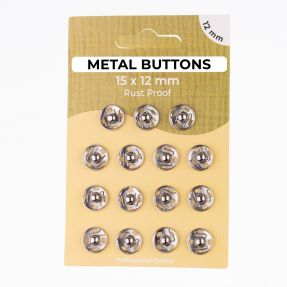 Napki METAL 12 mm silver