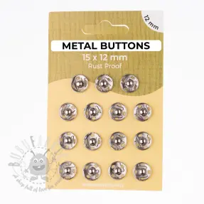Napki metalowe 12 mm silver