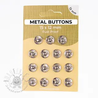 Napki metalowe 12 mm silver