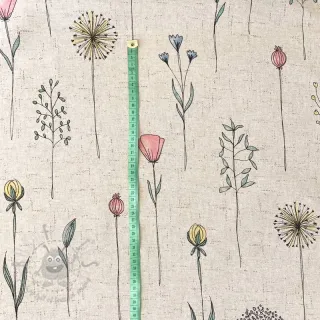 Tkanina dekoracyjna Linenlook Soft flower field