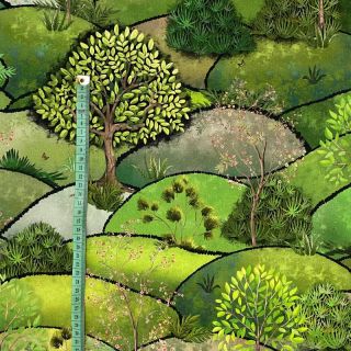 Tkanina dekoracyjna Forest hill wiosna nadruk cyfrowy
