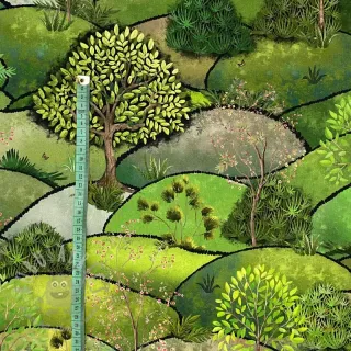 Tkanina dekoracyjna Forest hill wiosna nadruk cyfrowy
