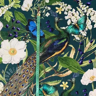 Tkanina dekoracyjna premium Peacock butterfly chique digital print