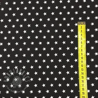 Bawełniana tkanina Petit stars white/black