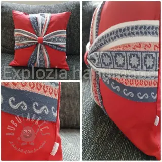 Tkanina płótno CANVAS red