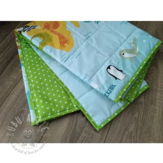 Bawełniana tkanina Petit stars lime