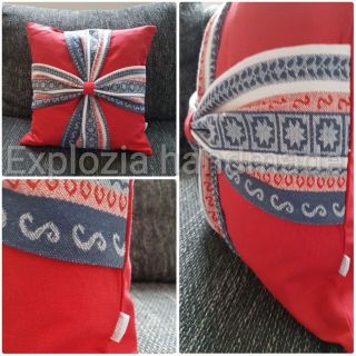 Tkanina płótno CANVAS red