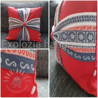 Tkanina płótno CANVAS red
