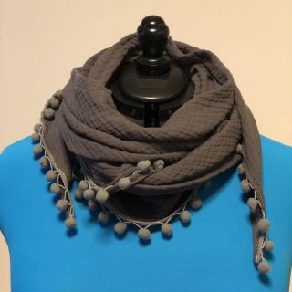 Dvojitá gázovina/mušelín dark grey ORGANIC