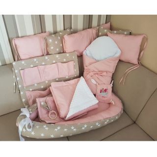 Bawełniana tkanina Petit stars light rose