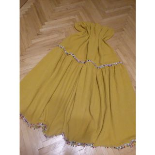Muślin double gauze ochre ORGANIC
