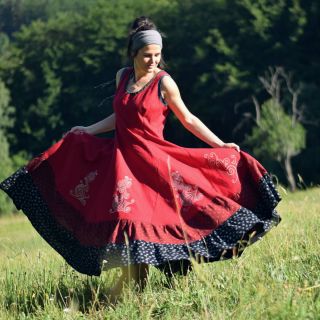 Ľan predpraný dark red