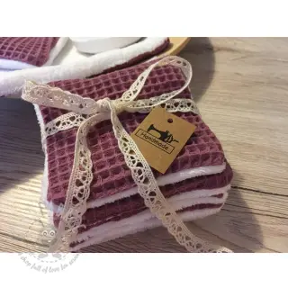 Wafel bawełniany mauve