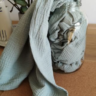 Muślin double gauze mint ORGANIC