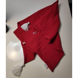 Muślin double gauze red ORGANIC