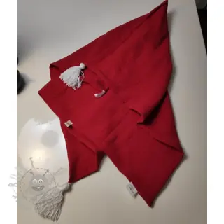 Muślin double gauze red ORGANIC
