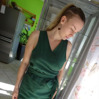 Ľan predpraný dark green