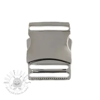Metalowa klamra zatrzaskowa 40 mm silver