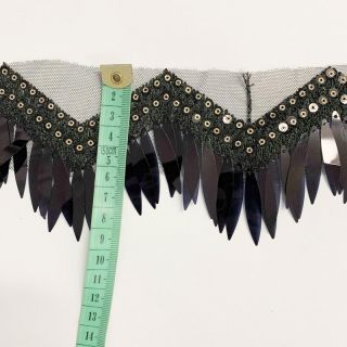 Tiul koronkowy Burlesque zigzag black
