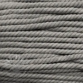Sznurek bawełniany skręcany 12 mm grey