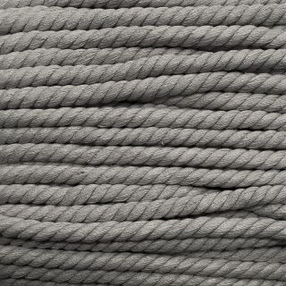Sznurek bawełniany skręcany 12 mm grey