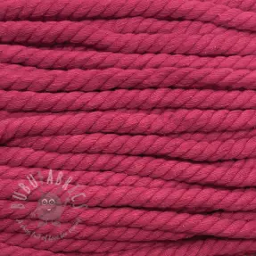 Sznurek bawełniany skręcany 12 mm fuchsia