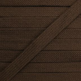 Bavlnená šnúra plochá 13 mm dark mocha