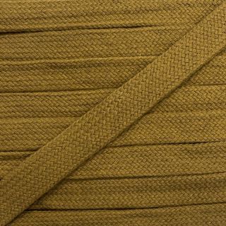 Sznurek bawełniany płaski 13 mm golden brown