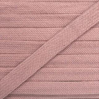 Bavlnená šnúra plochá 13 mm washed pink